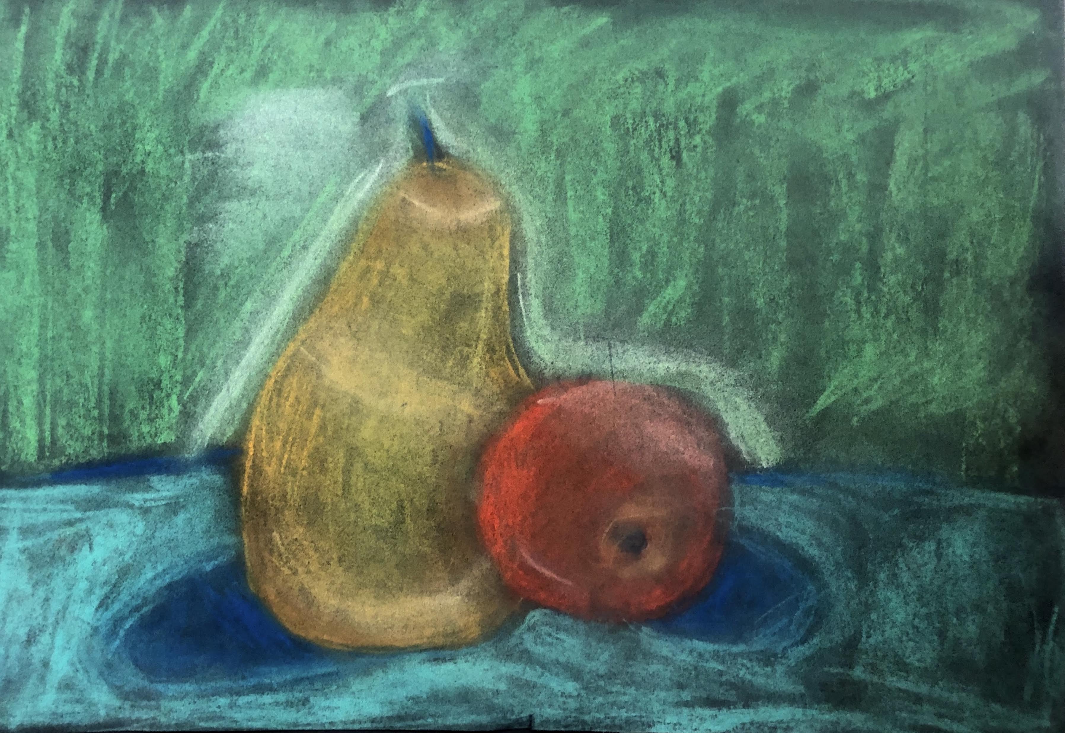 An early still life of fruit, painted in soft color
